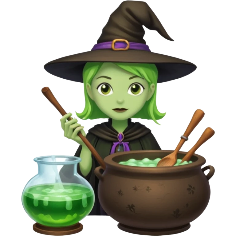 green witch cooking potion emoji