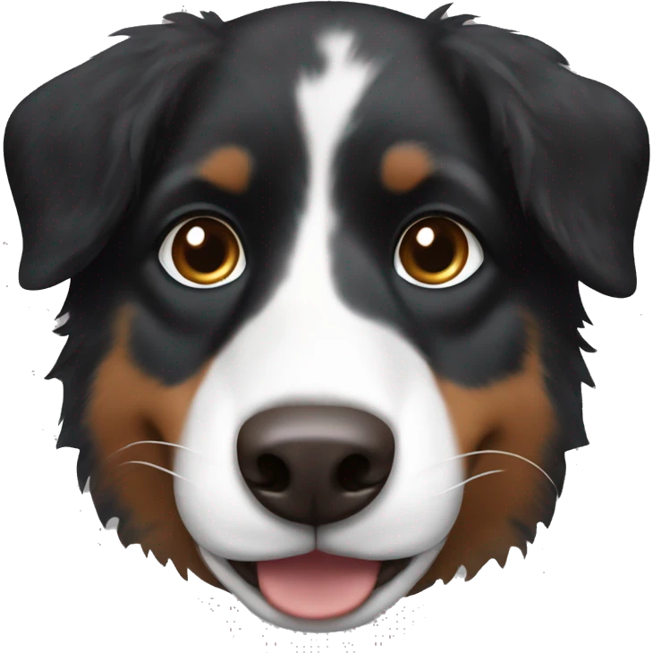 Small black australian shepherd dog with brown muzzle emoji