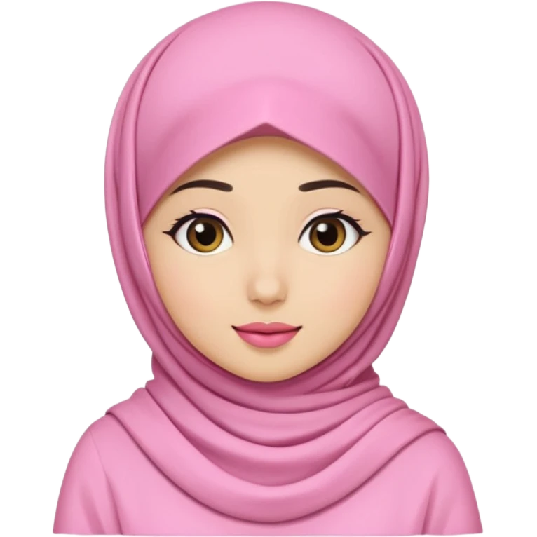 wanita hijab pink lagi cuci muka emoji