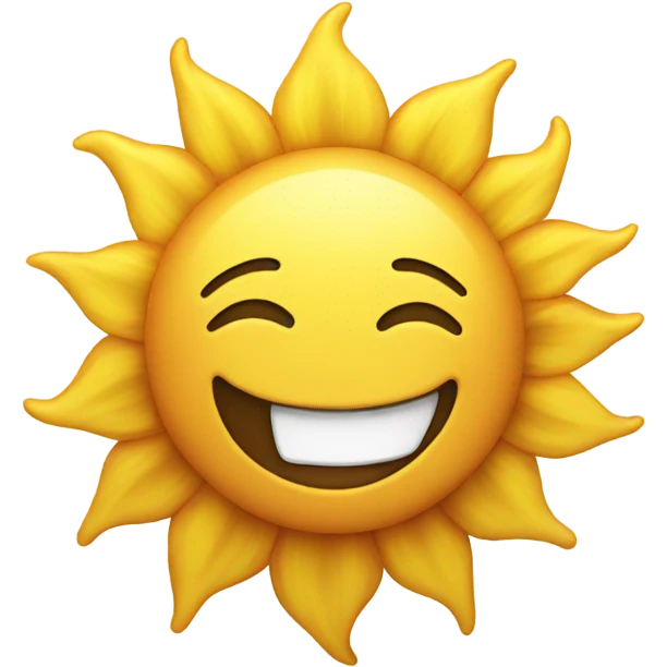 Happy sun emoji