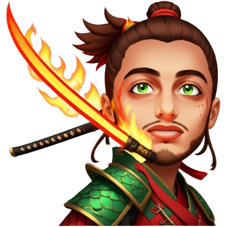 Fire-Wielding Samurai emoji