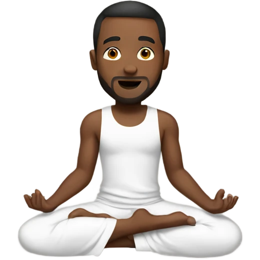 Corey doing yoga emoji