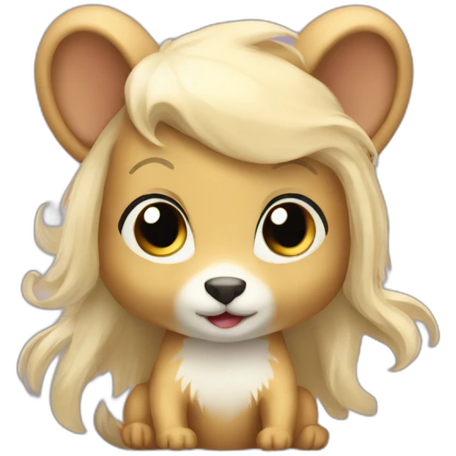 blonde cute golden skunk emoji