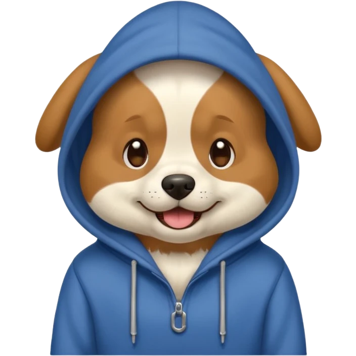 dog wearing hoodie emoji
