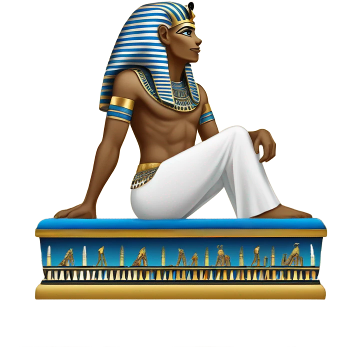 egypt full body pharaoh sarcophagus coffin gold blue white black  emoji