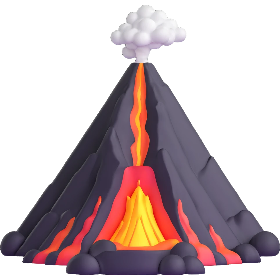 smiling volcano emoji