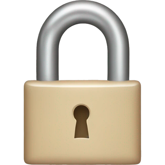 Closed beige lock emoji