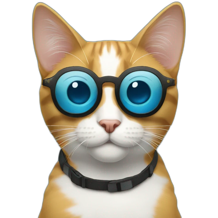 Gato con gafas emoji