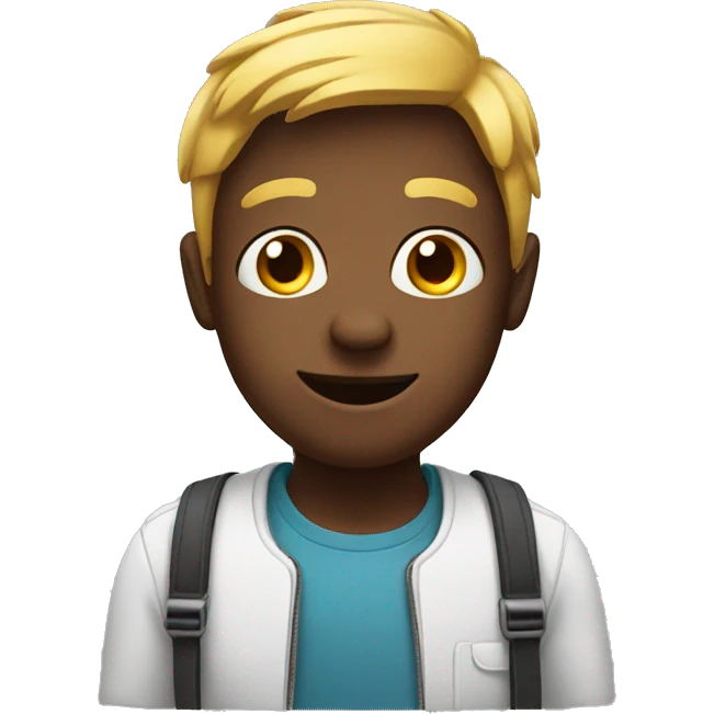 Cheerful and nervous emoji