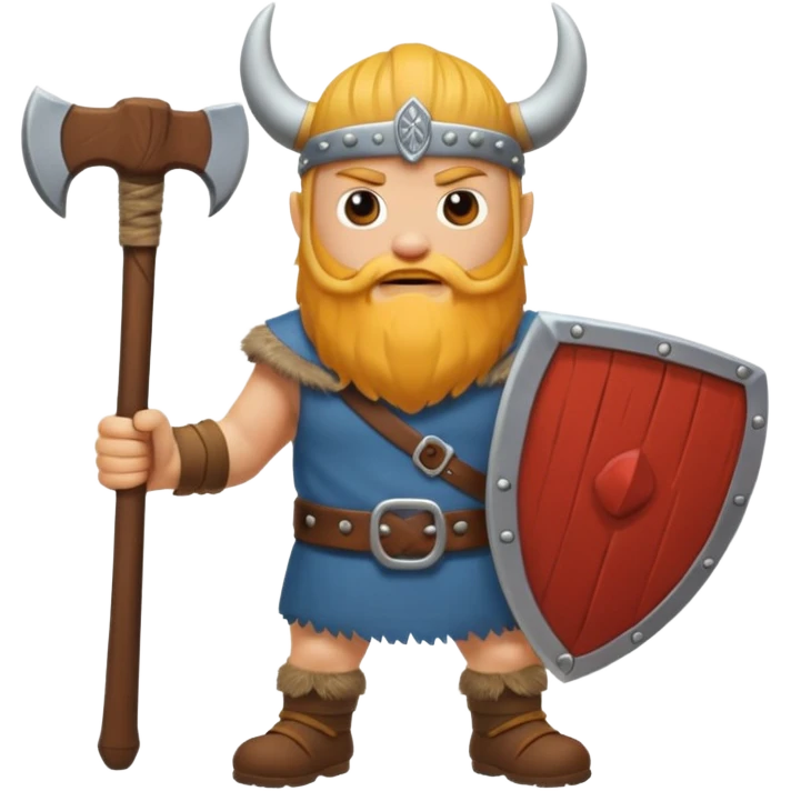A Viking with a axe emoji