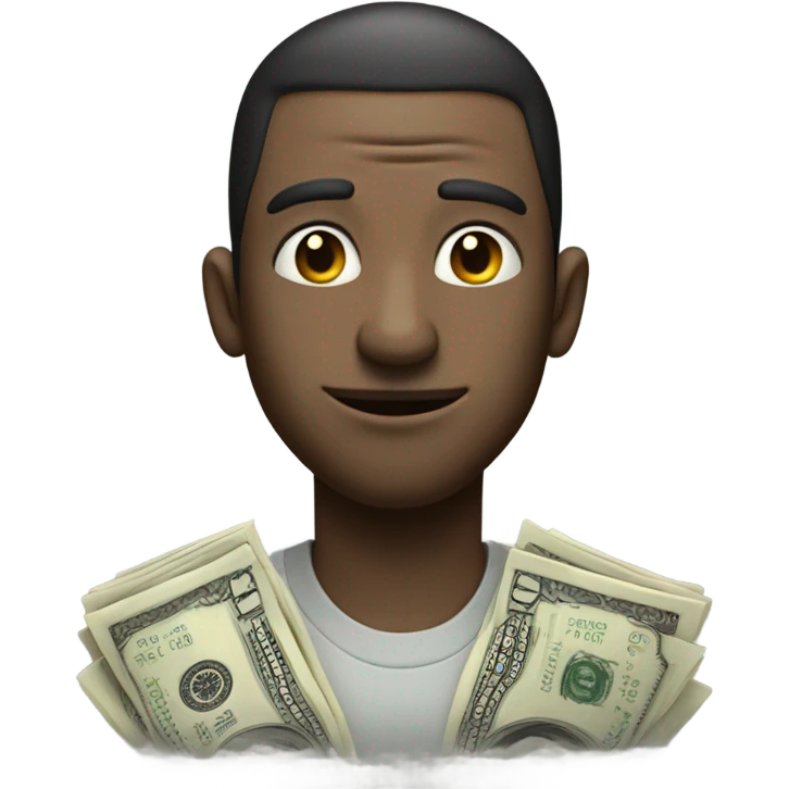 Man who really loves money with a big nose  emoji