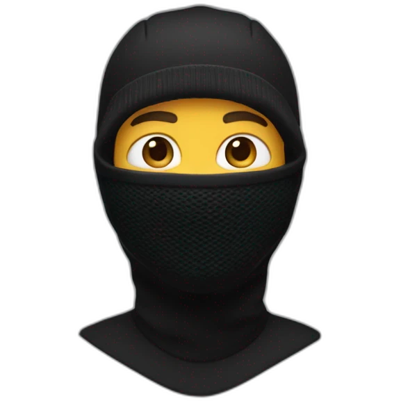 Lacoste black balaclava boy emoji