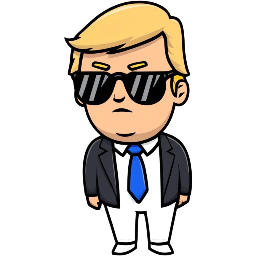 Donald trump with sunglasses emoji