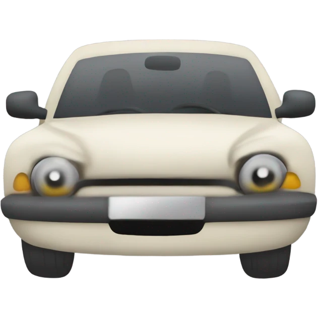 Car with disheveled British people driving emoji
