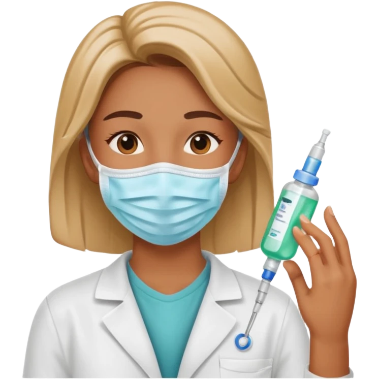 person sharing vaccine emoji