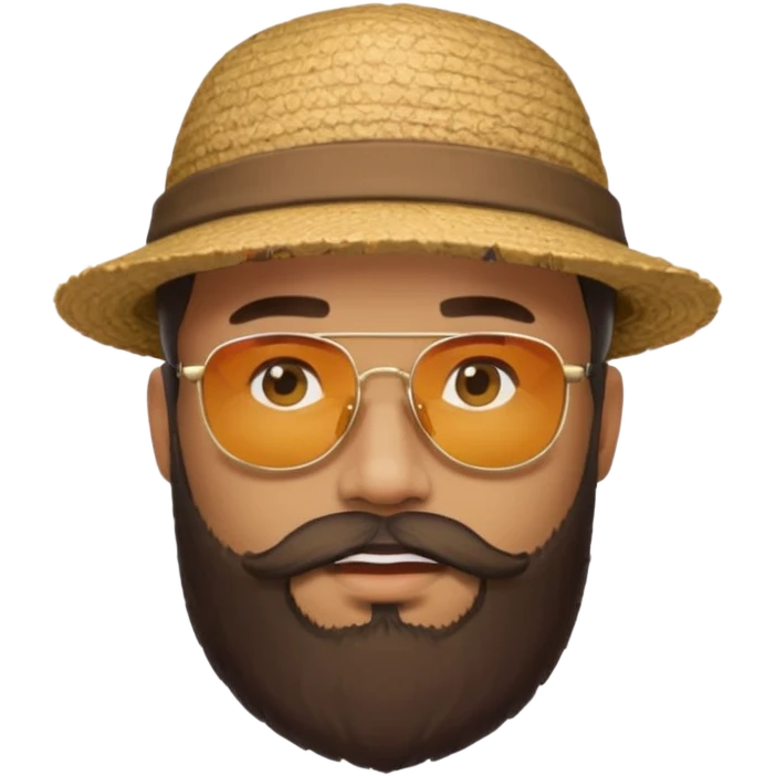 the man with a beard only on his chin emoji