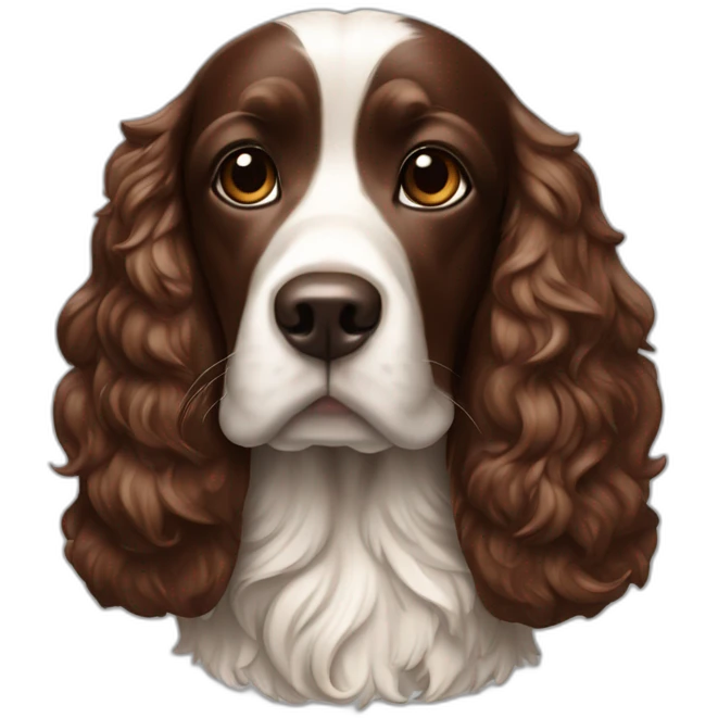 Cocker chocolat blanc noir emoji
