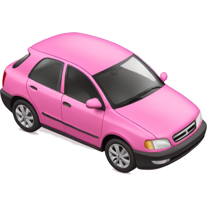 A pink car emoji