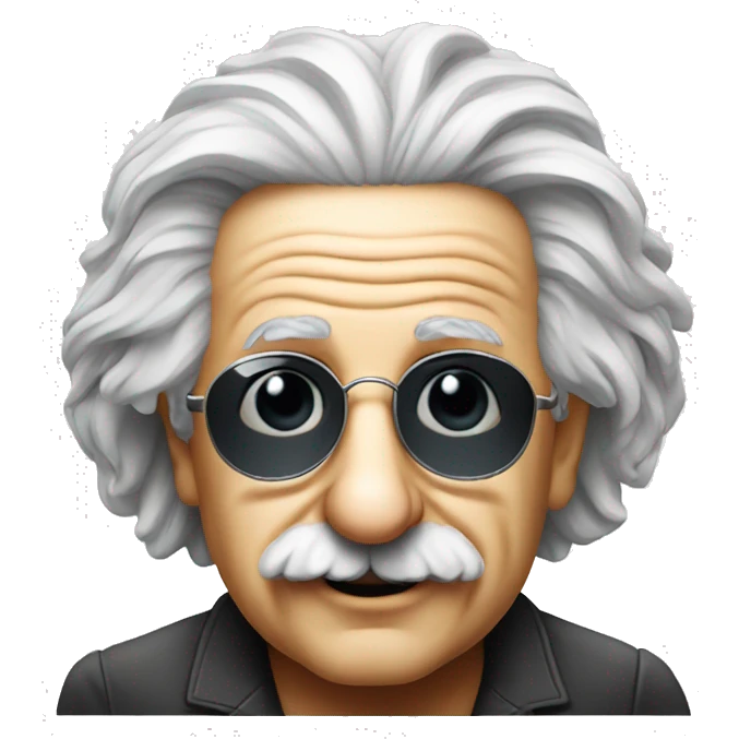 albert einstein sun glasses emoji