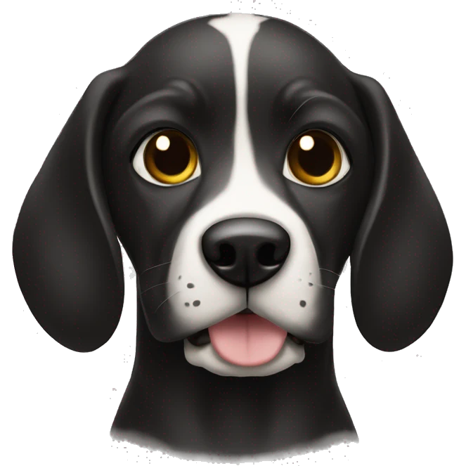 Perro negro cafe emoji