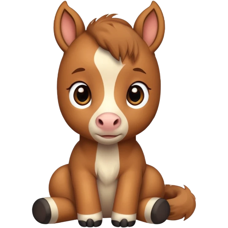 cute foal sitting big eyes emoji