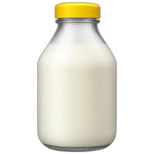 milk bottle with yellow cap emoji