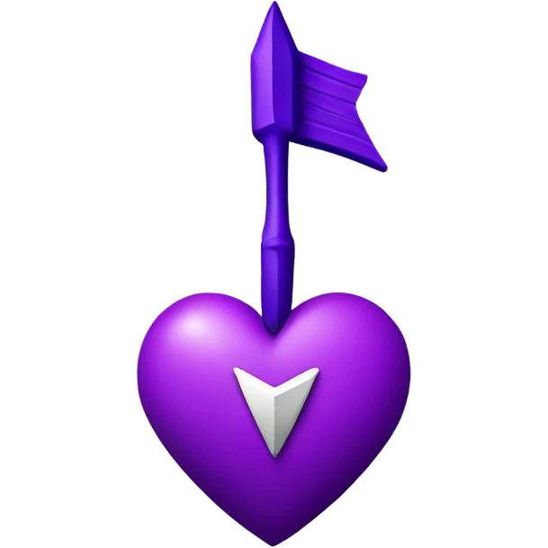 A Purple Heart with an arrow threw it emoji
