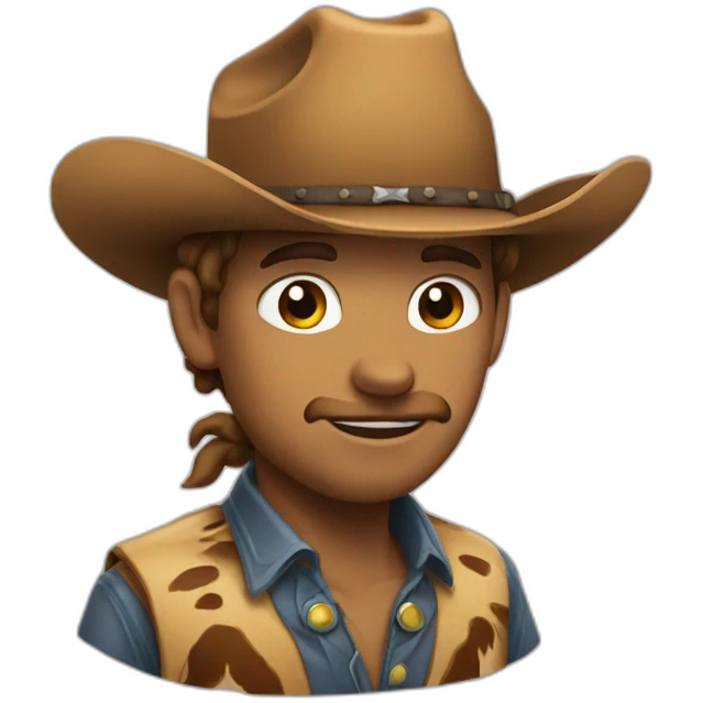 Cow cowboy emoji