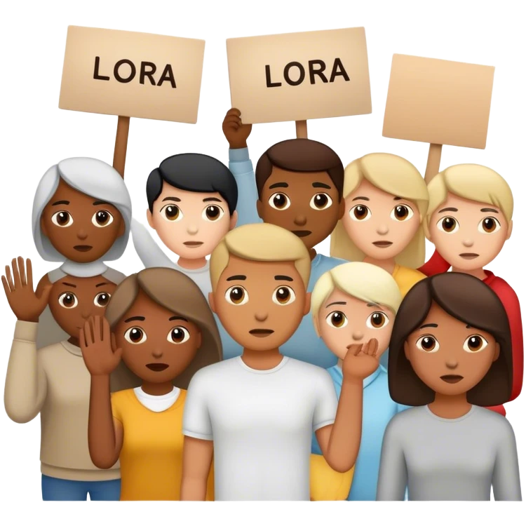 A protest against Llora  emoji