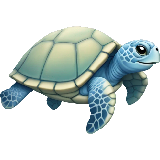 pastel blue Sea turtle  emoji