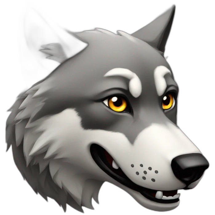 WOLF BLACK CRY emoji