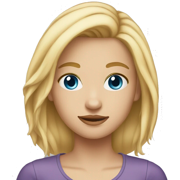16 year old woman blonde hair blue eyes  emoji