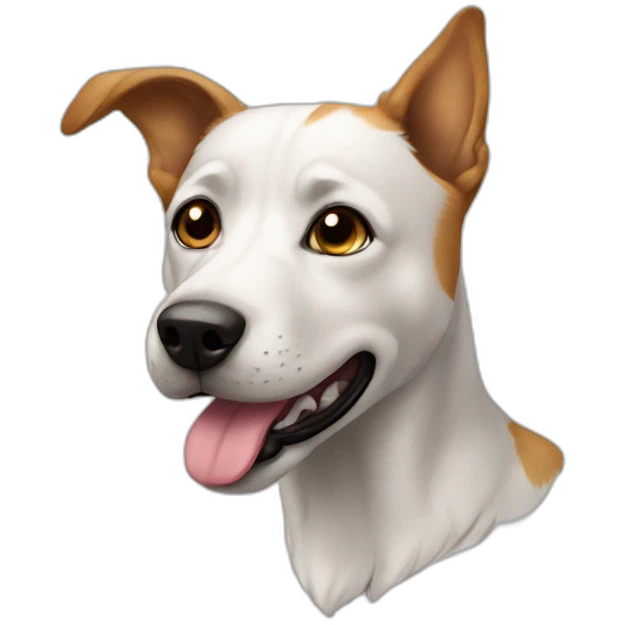 Chat sur un chien emoji