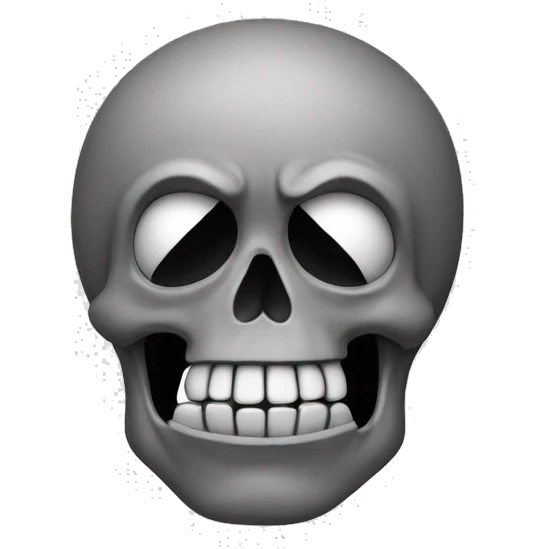 Scull crying emoji