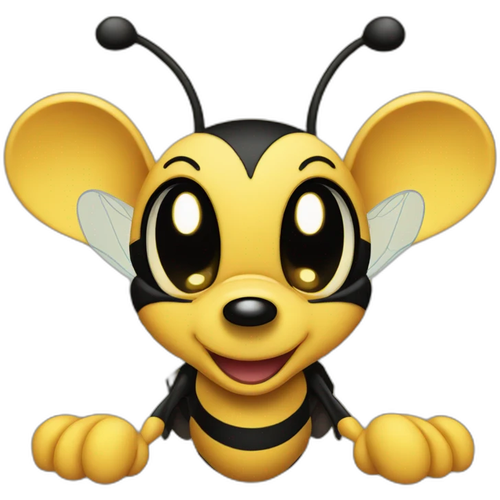 Micky mouse as a bee emoji