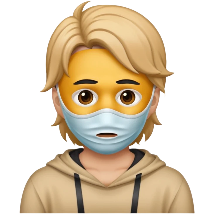 sad under the mask emoji