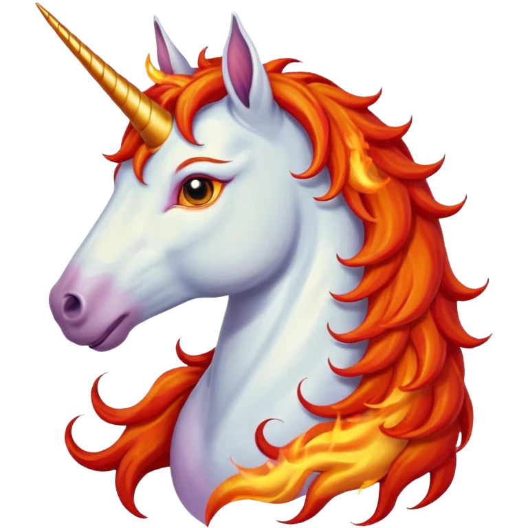 Fire Unicorn emoji