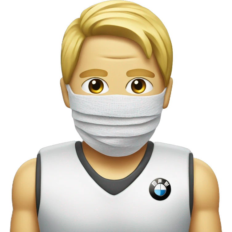 beater of a car BMW with bandages on it emoji