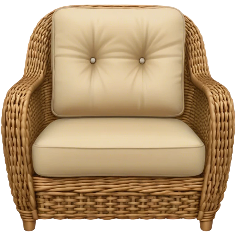 beige rattan armchair emoji
