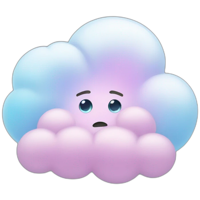 Cloud that look like cotton candy emoji