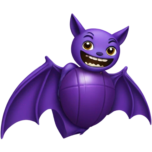 purple bat carrying a football emoji
