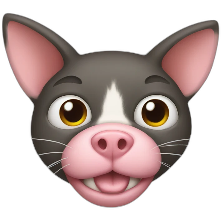 cat with big pig nose emoji