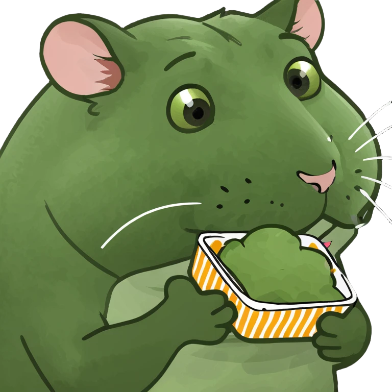 A hámster smocking  emoji