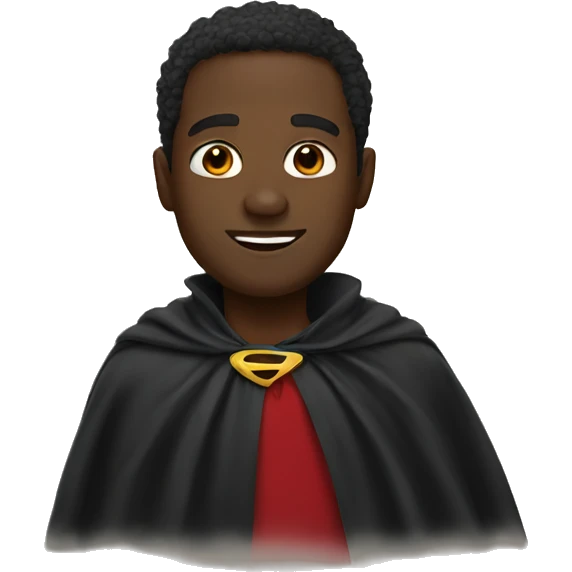 Black guy with a cape emoji