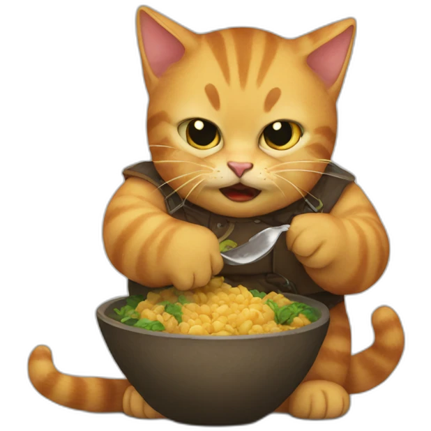 cat eating dwarf emoji