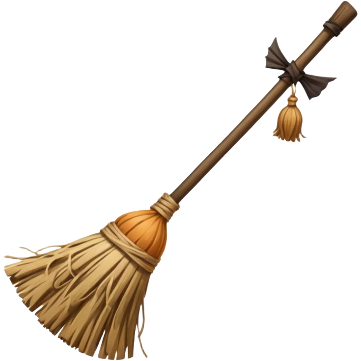 witch broom emoji