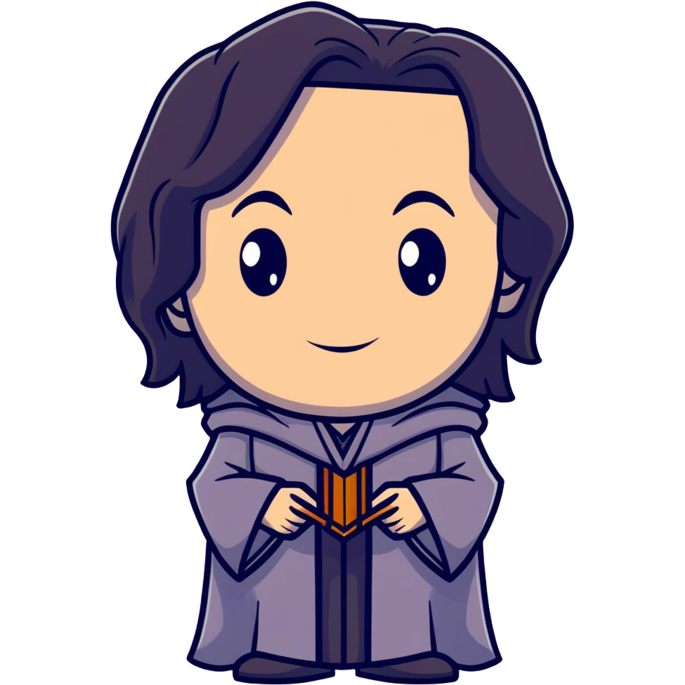 Serious Severus Snape in wizarding robes emoji