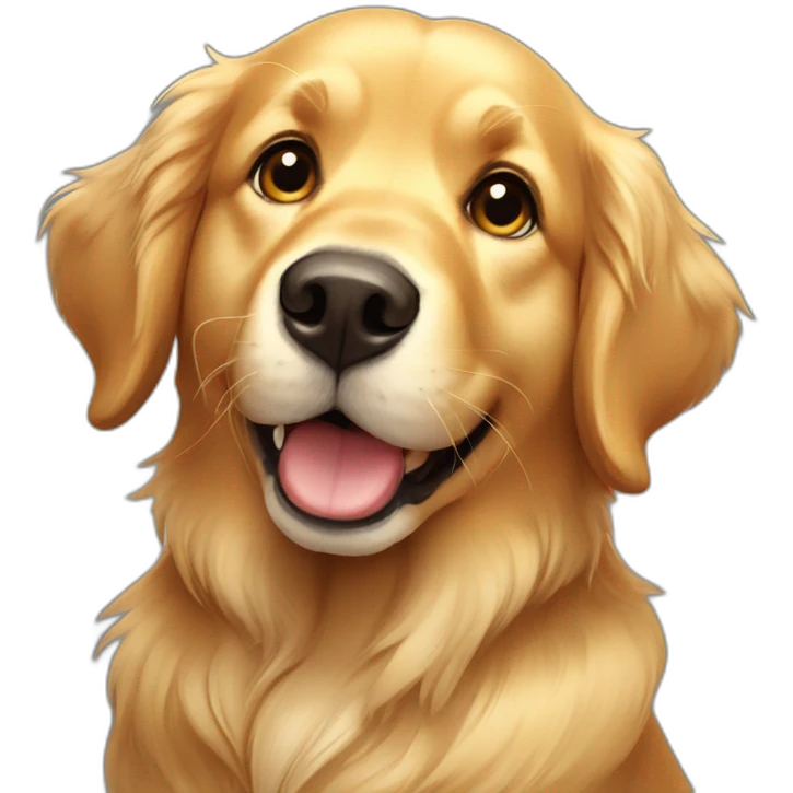 golden retriever asking for belly rubs  emoji