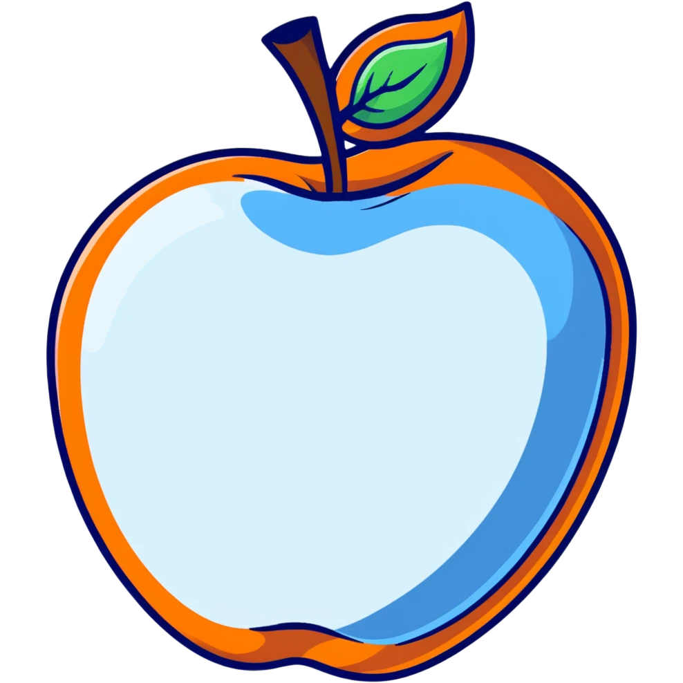 blue apple emoji