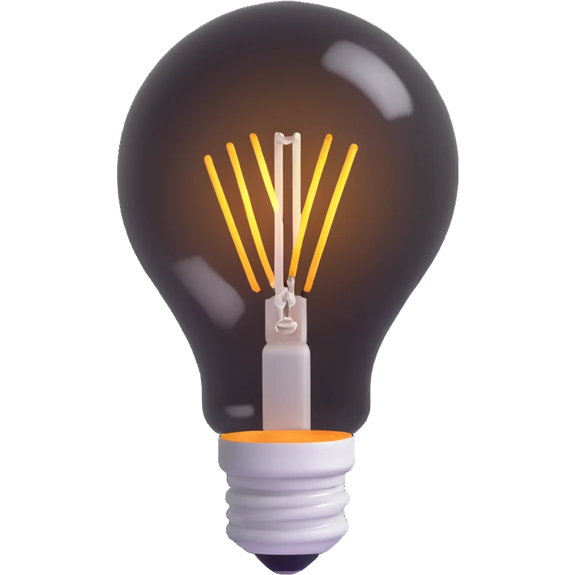 light bulb with idea inspiration emoji